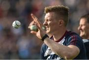 9 June 2018; Joe Canning watches his Galway teammates warm-up prior to the Leinster GAA Hurling Senior Championship Round 5 match between Galway and Dublin at Pearse Stadium in Galway. Photo by Ray Ryan/Sportsfile