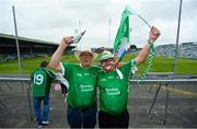 10 June 2018; Limerick supporters Noel Kelly, left, and Pat Buckley ahead of the Munster GAA Hurling Senior Championship Round 4 match between Limerick and Waterford at the Gaelic Grounds in Limerick. Photo by Ramsey Cardy/Sportsfile