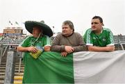 10 June 2018; Limerick supporters, from left, Pat Carroll, Sean McKenna and Noel Hayes watch the minor game ahead of the Munster GAA Hurling Senior Championship Round 4 match between Limerick and Waterford at the Gaelic Grounds in Limerick. Photo by Ramsey Cardy/Sportsfile