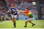 10 June 2018; Trevor Collins of Laois in action against Ciarán Moran of Carlow during the Leinster GAA Football Senior Championship Semi-Final match between Carlow and Laois at Croke Park in Dublin. Photo by Stephen McCarthy/Sportsfile