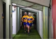 10 June 2018; Patrick O'Connor of Clare leads out his team prior to the Munster GAA Hurling Senior Championship Round 4 match between Tipperary and Clare at Semple Stadium in Thurles, Tipperary. Photo by David Fitzgerald/Sportsfile