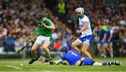 10 June 2018; Graeme Mulcahy of Limerick on his way to scoring his side's second goal following a mistake by Stephen O'Keeffe, 1, of Waterford during the Munster GAA Hurling Senior Championship Round 4 match between Limerick and Waterford at the Gaelic Grounds in Limerick. Photo by Ramsey Cardy/Sportsfile