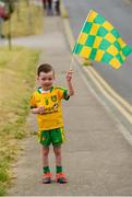 10 June 2018; Four year old Jack McDaid from Glenswilly, Co. Donegal before the Ulster GAA Football Senior Championship Semi-Final match between Donegal and Down at St Tiernach's Park in Clones, Monaghan. Photo by Oliver McVeigh/Sportsfile