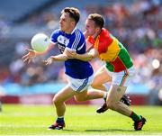 10 June 2018; Ross Munnelly of Laois in action against Chris Crowley of Carlow during the Leinster GAA Football Senior Championship Semi-Final match between Carlow and Laois at Croke Park in Dublin. Photo by Stephen McCarthy/Sportsfile