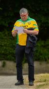 10 June 2018; A Donegal fan before the Ulster GAA Football Senior Championship Semi-Final match between Donegal and Down at St Tiernach's Park in Clones, Monaghan. Photo by Oliver McVeigh/Sportsfile