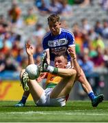 10 June 2018; Darragh Foley of Carlow in action against Stephen Attride of Laois during the Leinster GAA Football Senior Championship Semi-Final match between Carlow and Laois at Croke Park in Dublin. Photo by Daire Brennan/Sportsfile