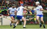 10 June 2018; Graeme Mulcahy of Limerick is tackled by Austin Gleeson of Waterford during the Munster GAA Hurling Senior Championship Round 4 match between Limerick and Waterford at the Gaelic Grounds in Limerick. Photo by Ramsey Cardy/Sportsfile