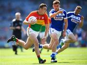 10 June 2018; Jordan Morrissey of Carlow in action against Colm Begley of Laois during the Leinster GAA Football Senior Championship Semi-Final match between Carlow and Laois at Croke Park in Dublin. Photo by Stephen McCarthy/Sportsfile