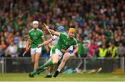 10 June 2018; Seamus Flanagan of Limerick in action against Austin Gleeson of Waterford during the Munster GAA Hurling Senior Championship Round 4 match between Limerick and Waterford at the Gaelic Grounds in Limerick. Photo by Eóin Noonan/Sportsfile