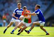 10 June 2018; Jordan Morrissey of Carlow in action against Niall Donoher of Laois during the Leinster GAA Football Senior Championship Semi-Final match between Carlow and Laois at Croke Park in Dublin. Photo by Stephen McCarthy/Sportsfile