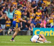10 June 2018; Ian Galvin of Clare celebrates after scoring his side's first goal during the Munster GAA Hurling Senior Championship Round 4 match between Tipperary and Clare at Semple Stadium in Thurles, Tipperary. Photo by David Fitzgerald/Sportsfile