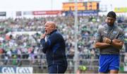10 June 2018; Waterford manager Derek McGrath, left, and selector Dan Shanahan during the Munster GAA Hurling Senior Championship Round 4 match between Limerick and Waterford at the Gaelic Grounds in Limerick. Photo by Ramsey Cardy/Sportsfile