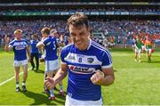 10 June 2018; John O'Loughlin of Laois celebrates after the Leinster GAA Football Senior Championship Semi-Final match between Carlow and Laois at Croke Park in Dublin. Photo by Daire Brennan/Sportsfile