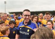 10 June 2018; Clare joint-manager Gerry O'Connor is congratulated by supporters following the Munster GAA Hurling Senior Championship Round 4 match between Tipperary and Clare at Semple Stadium in Thurles, Tipperary. Photo by David Fitzgerald/Sportsfile