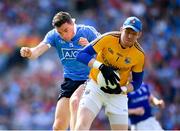 10 June 2018; Longford goalkeeper Paddy Collum in action against Paddy Andrews of Dublin during the Leinster GAA Football Senior Championship Semi-Final match between Dublin and Longford at Croke Park in Dublin. Photo by Stephen McCarthy/Sportsfile