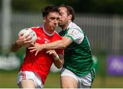 10 June 2018; Derek Maguire of Louth in action against Adrian Moyles of London during the GAA Football All-Ireland Senior Championship Round 1 match between London and Louth at McGovern Park in Ruislip, London. Photo by Matt Impey/Sportsfile