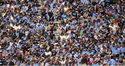 10 June 2018; Supporters in the Cusack Stand shield their eyes from the sun during the Leinster GAA Football Senior Championship Semi-Final match between Dublin and Longford at Croke Park in Dublin. Photo by Daire Brennan/Sportsfile