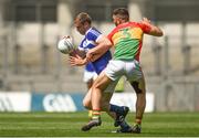 10 June 2018; Donal Kingston of Laois in action against Shane Redmond of Carlow during the Leinster GAA Football Senior Championship Semi-Final match between Carlow and Laois at Croke Park in Dublin. Photo by Daire Brennan/Sportsfile