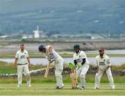 10 June 2018; Ruadhán Jones of Cork Harlequins plays a shot during the All Rounder Munster Premier Division match between County Kerry and Cork Harlequins at the Oyster Oval, Tralee, Co Kerry. Photo by Seb Daly/Sportsfile