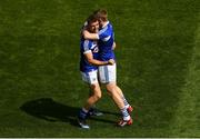 10 June 2018; Colm Begley of Laois, left, celebrates with team-mate Mark Timmons after the Leinster GAA Football Senior Championship Semi-Final match between Carlow and Laois at Croke Park in Dublin. Photo by Piaras Ó Mídheach/Sportsfile
