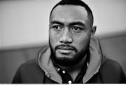 11 June 2018; (EDITOR'S NOTE; Image has been converted to Black and White) Sekope Kepu poses for a portrait after an Australian Wallabies Press Conference in Melbourne, Australia. Photo by Brendan Moran/Sportsfile