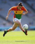 10 June 2018; Jordan Morrissey of Carlow during the Leinster GAA Football Senior Championship Semi-Final match between Carlow and Laois at Croke Park in Dublin. Photo by Stephen McCarthy/Sportsfile