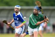 10 June 2018; Alex Burke of Emeralds, in action against Kilmaley, during the Division 3 Hurling semi-final between Emeralds, Co Kilkenny and Kilmaley, Co Clare, at the John West Féile na nGael national competition which took place this weekend across Connacht, Westmeath and Longford. This is the third year that the Féile na nGael and Féile Peile na nÓg have been sponsored by John West, one of the world’s leading suppliers of fish. The competition gives up-and-coming GAA superstars the chance to participate and play in their respective Féile tournament, at a level which suits their age, skills and strengths. Photo by Matt Browne/Sportsfile