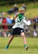 10 June 2018; Ciara MacLabhrainn of Shamrock, in action against Abbeyknockmoy, during the Division 1 Camogie shield final between Abbeyknockmoy, Co Galway and Shamrock, Co Galway, at the John West Féile na nGael national competition which took place this weekend across Connacht, Westmeath and Longford. This is the third year that the Féile na nGael and Féile Peile na nÓg have been sponsored by John West, one of the world’s leading suppliers of fish. The competition gives up-and-coming GAA superstars the chance to participate and play in their respective Féile tournament, at a level which suits their age, skills and strengths. Photo by Matt Browne/Sportsfile