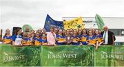 10 June 2018; St Rynagh's, Co Offaly, after winning the Division 4 Camogie shield final, at the John West Féile na nGael national competition which took place this weekend across Connacht, Westmeath and Longford. This is the third year that the Féile na nGael and Féile Peile na nÓg have been sponsored by John West, one of the world’s leading suppliers of fish. The competition gives up-and-coming GAA superstars the chance to participate and play in their respective Féile tournament, at a level which suits their age, skills and strengths. Photo by Matt Browne/Sportsfile Photo by Matt Browne/Sportsfile