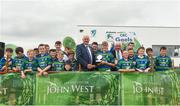 10 June 2018; Cathal King captain of CRC Gaels Co Offaly, lifts the trophy after the Division 4 Hurling final, at the John West Féile na nGael national competition which took place this weekend across Connacht, Westmeath and Longford. This is the third year that the Féile na nGael and Féile Peile na nÓg have been sponsored by John West, one of the world’s leading suppliers of fish. The competition gives up-and-coming GAA superstars the chance to participate and play in their respective Féile tournament, at a level which suits their age, skills and strengths. Photo by Matt Browne/Sportsfile