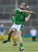 10 June 2018; Barry O'Connor of Limerick during the Electric Ireland Munster GAA Hurling Minor Championship match between Limerick and Waterford at the Gaelic Grounds in Limerick. Photo by Ramsey Cardy/Sportsfile