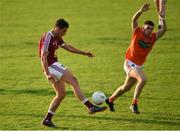 9 June 2018; Denis Corroon of Westmeath in action against Gergory McCabe of Armagh during the GAA Football All-Ireland Senior Championship Round 1 match between Westmeath and Armagh at TEG Cusack Park in Mullingar, Co. Westmeath. Photo by Ramsey Cardy/Sportsfile