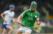 10 June 2018; Patrick Kirby of Limerick during the Electric Ireland Munster GAA Hurling Minor Championship match between Limerick and Waterford at the Gaelic Grounds in Limerick. Photo by Ramsey Cardy/Sportsfile