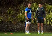 12 June 2018; Peter O'Mahony, left, in conversation with Jonathan Sexton during Ireland rugby squad training at St Kevin's College in Melbourne, Australia. Photo by Brendan Moran/Sportsfile