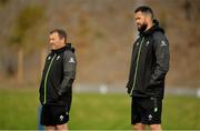 12 June 2018; Defence coach Andy Farrell, right, during Ireland rugby squad training at St Kevin's College in Melbourne, Australia. Photo by Brendan Moran/Sportsfile