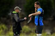 12 June 2018; Head coach Joe Schmidt with Tadhg Beirne, right, during Ireland rugby squad training at St Kevin's College in Melbourne, Australia. Photo by Brendan Moran/Sportsfile