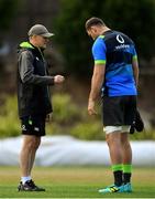 12 June 2018; Head coach Joe Schmidt with Tadhg Beirne, right, during Ireland rugby squad training at St Kevin's College in Melbourne, Australia. Photo by Brendan Moran/Sportsfile
