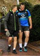 12 June 2018; Head coach Joe Schmidt, left, and Jack McGrath arrive for Ireland rugby squad training at St Kevin's College in Melbourne, Australia. Photo by Brendan Moran/Sportsfile