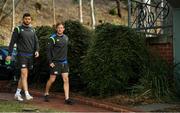 12 June 2018; Ross Byrne, left, and Kieran Marmion arrive for Ireland rugby squad training at St Kevin's College in Melbourne, Australia. Photo by Brendan Moran/Sportsfile
