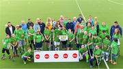 13 June 2018; The Irish ParaHockey ID team today announced Off The Ball as their shirt sponsor ahead of the European ParaHockey Tournament in Barcelona. Pictured is the The Irish ParaHockey ID team with their families and coaches at the Three Rock Rovers HC, Grange Road in Rathfarnham, Dublin. Photo by Harry Murphy/Sportsfile