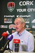 12 June 2018; Cork City manager John Caulfield speaking during a Cork City press conference at Cork Airport Hotel in Cork. Photo by Sam Barnes/Sportsfile