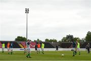 12 June 2018; Ireland players warm up prior to the College & Universities Football League match between Ireland and France at the City Calling Stadium in Longford. Photo by Eóin Noonan/Sportsfile
