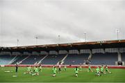 12 June 2018; Republic of Ireland players warm up prior to the FIFA 2019 Women's World Cup qualifier match between Norway and Republic of Ireland at the Viking Stadion in Stavanger, Norway. Photo by Seb Daly/Sportsfile