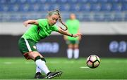 12 June 2018; Claire O'Riordan of Republic of Ireland warms up prior to the FIFA 2019 Women's World Cup qualifier match between Norway and Republic of Ireland at the Viking Stadion in Stavanger, Norway. Photo by Seb Daly/Sportsfile