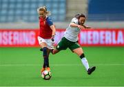 12 June 2018; Caroline Graham Hansen of Norway in action against Aine O'Gorman of Republic of Ireland during the FIFA 2019 Women's World Cup Qualifier match between Norway and Republic of Ireland at the SR-Bank Arena in Stavanger, Norway. Photo by Seb Daly/Sportsfile