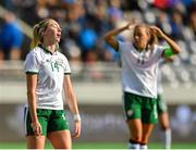 12 June 2018; Megan Connolly of Republic of Ireland reacts after seeing her shot saved during the FIFA 2019 Women's World Cup Qualifier match between Norway and Republic of Ireland at the SR-Bank Arena in Stavanger, Norway. Photo by Seb Daly/Sportsfile