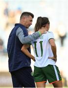 12 June 2018; Republic of Ireland manager Colin Bell and captain Katie McCabe following their side's defeat during the FIFA 2019 Women's World Cup Qualifier match between Norway and Republic of Ireland at the SR-Bank Arena in Stavanger, Norway. Photo by Seb Daly/Sportsfile