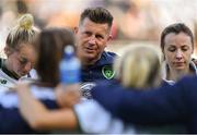 12 June 2018; Republic of Ireland manager Colin Bell talks to his players following their side's defeat during the FIFA 2019 Women's World Cup Qualifier match between Norway and Republic of Ireland at the SR-Bank Arena in Stavanger, Norway. Photo by Seb Daly/Sportsfile
