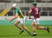 13 June 2018; Oisín Kelly of Offaly in action against Fintan Burke of Galway during the Bord Gáis Energy Leinster Under 21 Hurling Championship 2018 Quarter Final match between Offaly and Galway at Bord Na Móna O'Connor Park, in Tullamore, Offaly. Photo by Piaras Ó Mídheach/Sportsfile