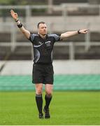 13 June 2018; Referee David Hughes during the Bord Gáis Energy Leinster Under 21 Hurling Championship 2018 Quarter Final match between Offaly and Galway at Bord Na Móna O'Connor Park, in Tullamore, Offaly. Photo by Piaras Ó Mídheach/Sportsfile